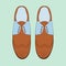 Vector illustration with men fashion shoes. Classic Brogue Shoes. Oxfords Men`s Shoes.