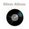 Vector illustration of metal vinyl disk:silver