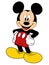 Vector illustration of Mickey Mouse