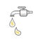 Vector illustration of mining dollars with a faucet