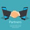 Vector illustration of mobile partnership concept