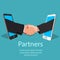 Vector illustration of mobile partnership concept
