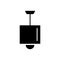 Vector illustration of modern ceiling lamp. Flat icon of drum pe