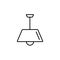 Vector illustration of modern ceiling lamp. Line icon of pendant