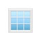 Vector illustration of modern vinyl square window. Flat icon of