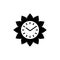 Vector illustration of modern wall clock. Flat icon of analog de