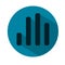 Vector Illustration of a Music Equalizer. Music Volume Equalizer icon flat. Player icon. Voice icon. Blue flat icon