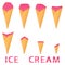 Vector illustration for natural ice cream