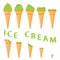 Vector illustration for natural ice cream