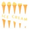 Vector illustration for natural ice cream