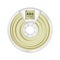 Vector illustration of natural white and yellow abs filament for 3D printing wounded on the spool with a name ABS.