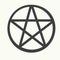 Vector illustration Neopagan Pentagram Clipart