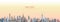 Vector illustration of New York city skyline at sunrise
