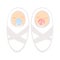 Vector illustration newborn baby girl and boy