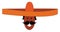 Vector illustration ofa smiling mexican with a big orange sombrero