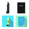 Vector illustration of office and supply icon. Collection of office and school stock vector illustration.