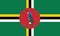 Vector illustration of the official flag of Dominica. National flag Government of the Commonwealth of Dominica
