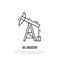 Vector illustration of Oil Pump. Line art style.