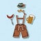 Vector illustration of Oktoberfest elements set