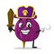 Vector illustration of onion mascot or character