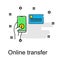 Vector illustration of online transfer