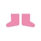 Vector illustration of pair of warm winter socks in flat style.