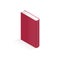 Vector illustration of a paper book. Round spine case bound, the spine is rounded. The cover is slightly bigger than the