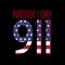 Vector illustration of Patriot Day 911 anniversary. USA Patriot Day banner