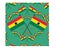 Vector Illustration of Pattern Ghana Flags