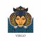 Vector illustration pattern with virgo  horoscope sign