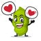 vector illustration of peas mascot or character