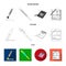 Vector illustration of pencil and sharpen icon. Collection of pencil and color stock vector illustration.