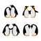 Vector illustration Penguin family.