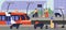 Vector illustration of people waiting on Railway station with high speed train and platform with subway schedule