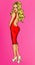 Vector illustration of pin up blonde