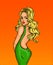 Vector illustration of pin up blonde