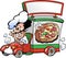 Vector illustration of an Pizza Delivery Service