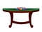 Vector illustration poker green table and chips