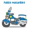 Vector illustration of police motor