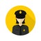 Vector illustration of the policewoman avatar icon