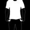 Vector illustration of a poor man showing his empty trouser pocket