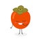 Vector illustration of pretty cartoon persimmon