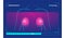 Vector illustration of the process of low-energy X-rays use in human breast examination