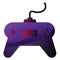 Vector illustration of a purple gamepad on a