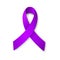 Vector illustration of purple indigo ribbon isolated on white. Vector eps 10.