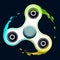 Vector illustration of realistic white fidget spinner with color