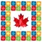 Vector illustration of a red maple leaf, symbol of Canada