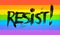 Vector illustration of Resist word lettering