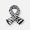 Vector illustration. Ribbon with zebra print, international symbol of Carcinoid cancer and rare-disease awareness