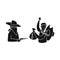 Vector illustration of robbery and cowboy sign. Set of robbery and bank stock symbol for web.